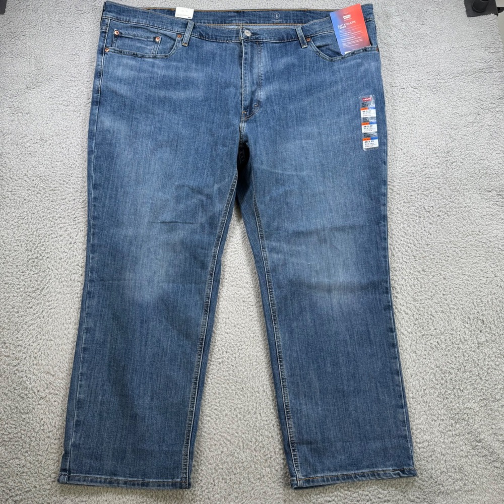 Levis 541 Athletic Taper Mens Jeans 48x28 Blue All Seasons Tech Stretch Denim
